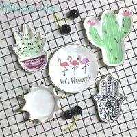creative mini plate cactus crown ceramic plate small snack saucer disk jewelry receiving plate dishes for kitchen supplies