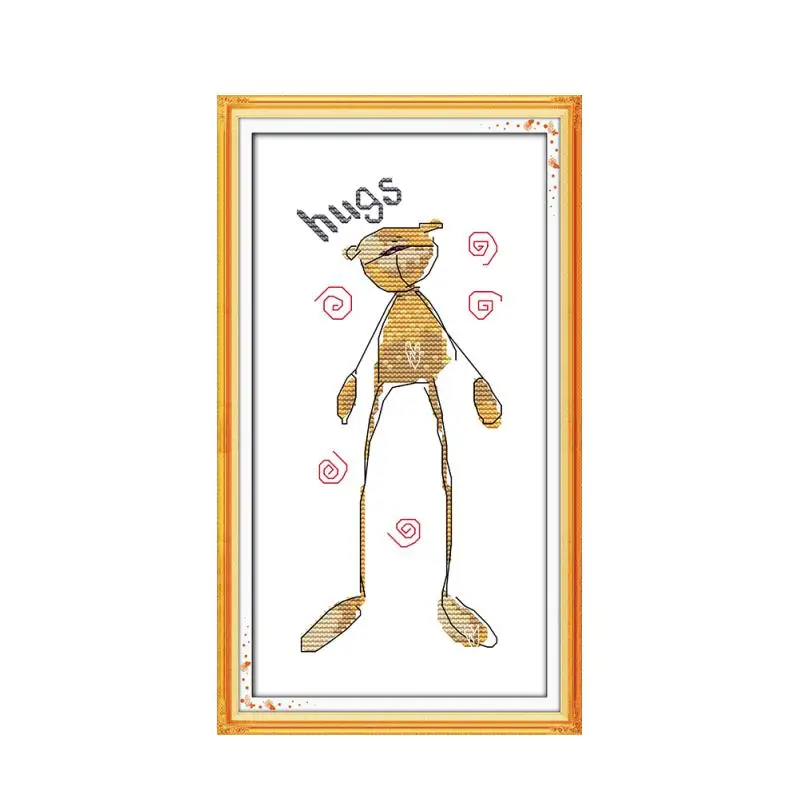 Вышивка крестиком с мультяшным рисунком Длинная нога Зебра верблюд медведь овца