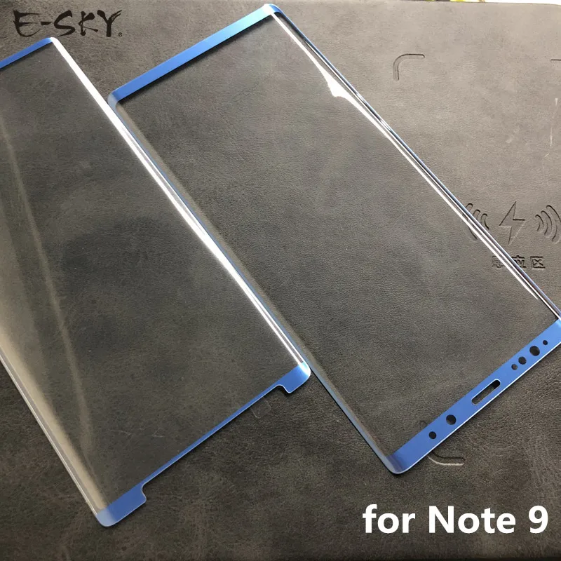 E-SKY 3D синий закаленное стекло на для samsung galaxy note 9 Защита экрана note9 случае чистые
