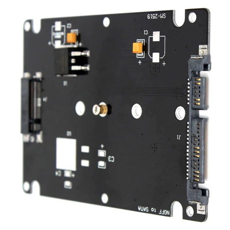 Черный металлический чехол M.2 к Sata адаптер B гнездо ключа 2 NGFF (SATA) SSD 5 SATA карта с