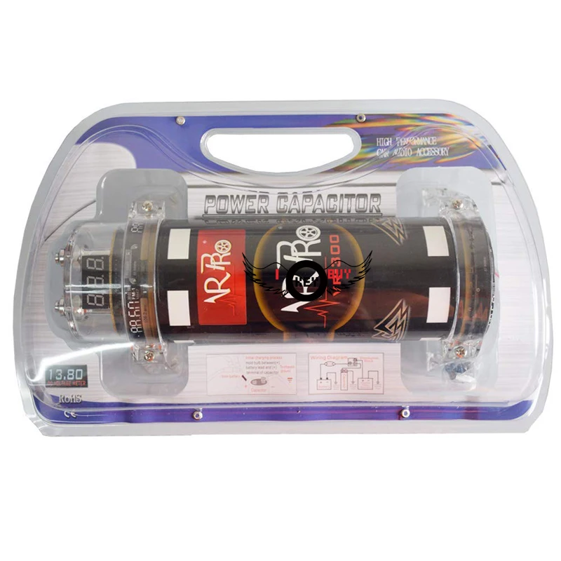

I Key Buy 3.0 Farad Car Capacitor LED Voltage Display Power Hybrid Digital Black Amplifier Booster Supply