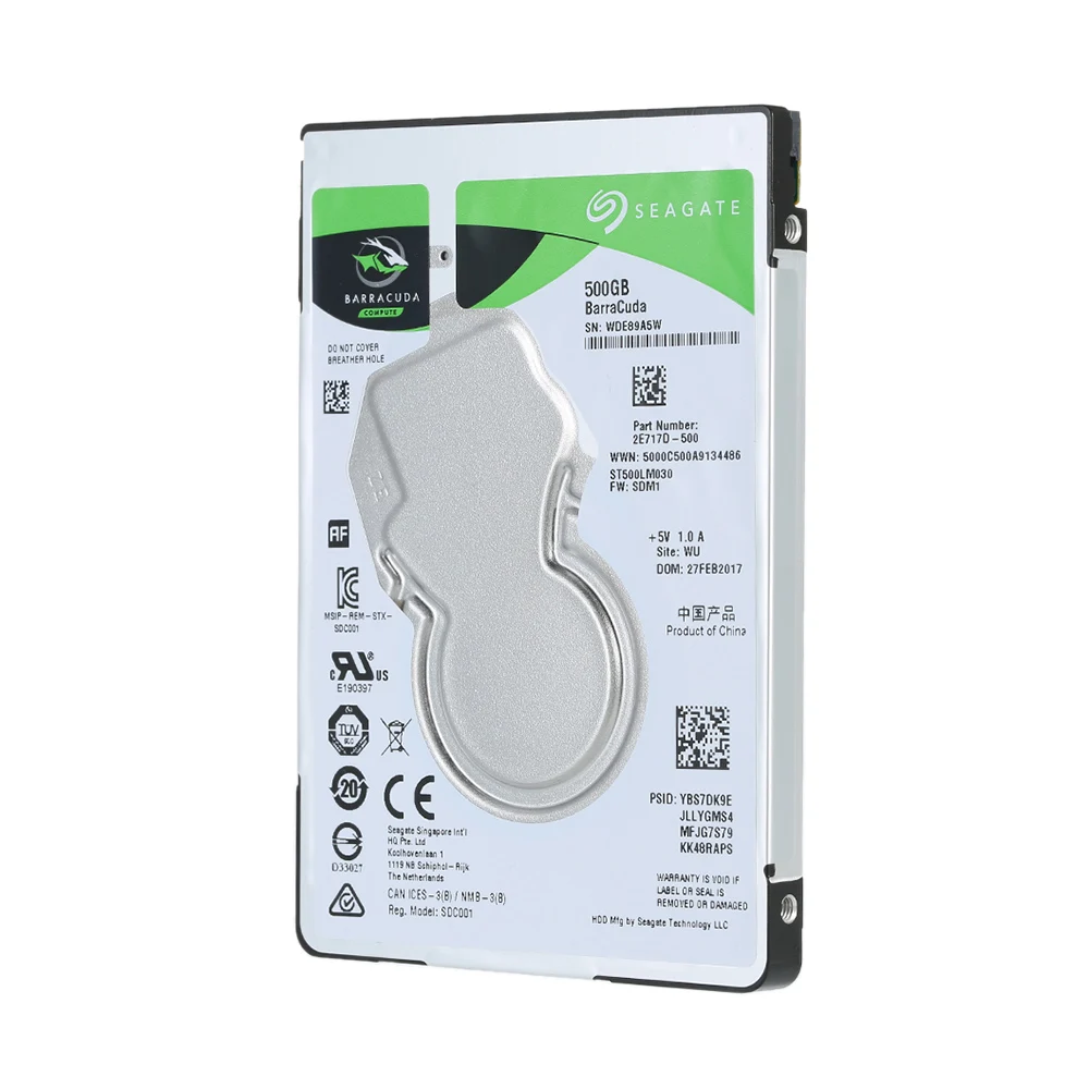 Внутренний жесткий диск Seagate 500G для ноутбука 7 мм 5400 об/мин SATA 6 ГБ/сек. 128 МБ кэш 2 5