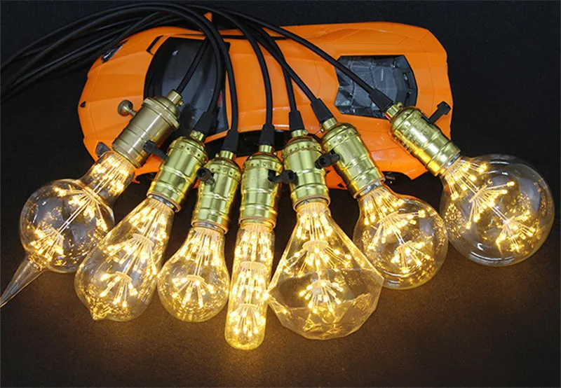 Edison Ретро светодиодный Starlight лампочка ST64 E27 220V Ретро лампа ампула винтажная лампочка edison лампа накаливания