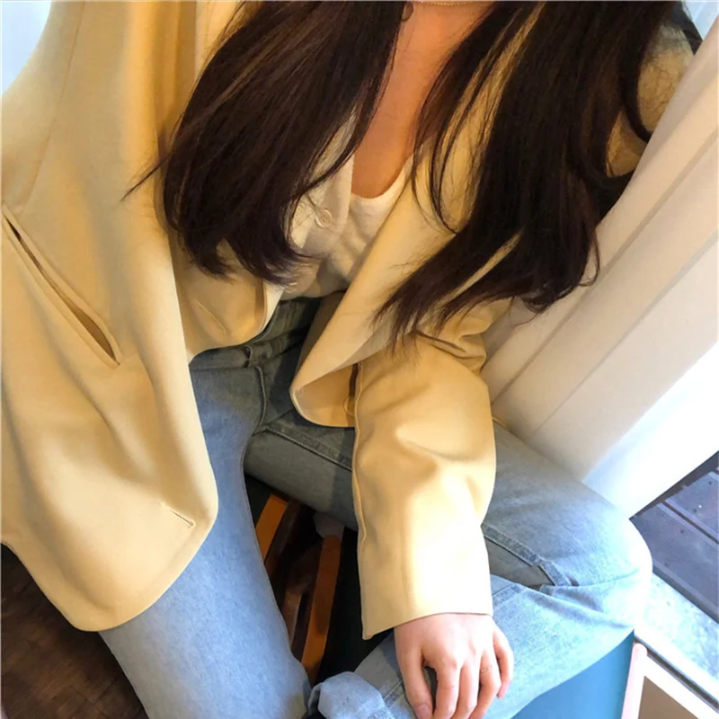 Винтаж двубортный плед для женщин Блейзер Куртка Chic короткий рукав зубчатый воротник кружево до тонкий женская уличная куртка