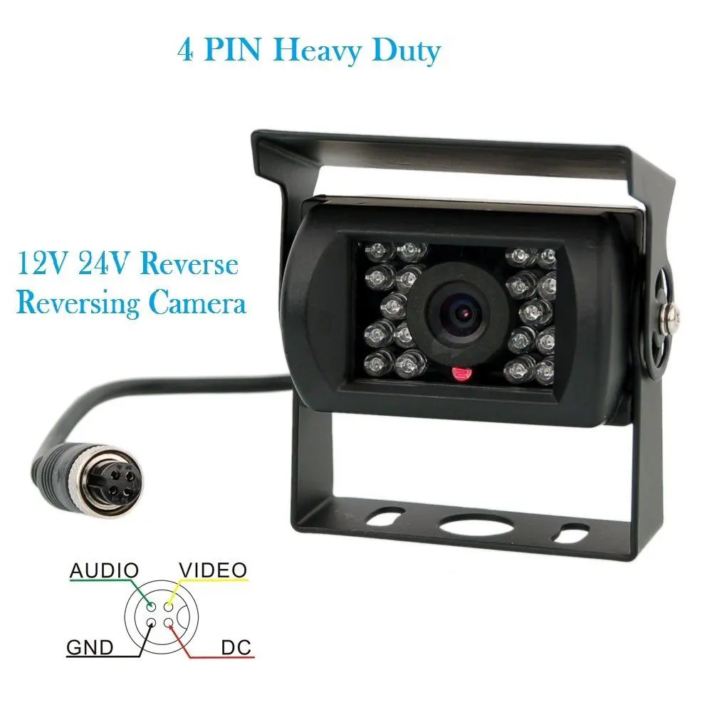 12V-24V 4Pin 7&quot TFT LCD Monitor 18LEDs Night Vision Waterproof Reversing Backup Rear View Camera Kit for RV Truck Trailer | Автомобили