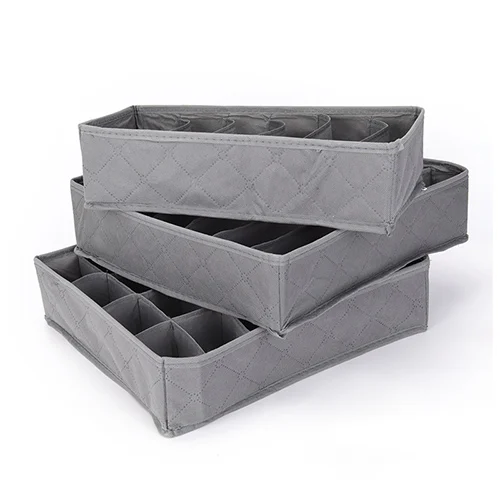 13 4pcs Multi-size Bra Underwear Organizer Foldable Home Storage Box Non-woven Wardrobe Drawer Closet Organizer For Scarfs Socks - Цвет: 13