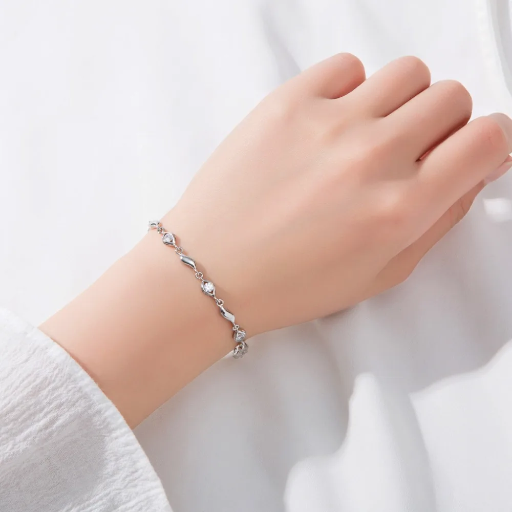 Gussiarro модные круглые теннисные браслеты для женщин белый золотой серебряный цвет