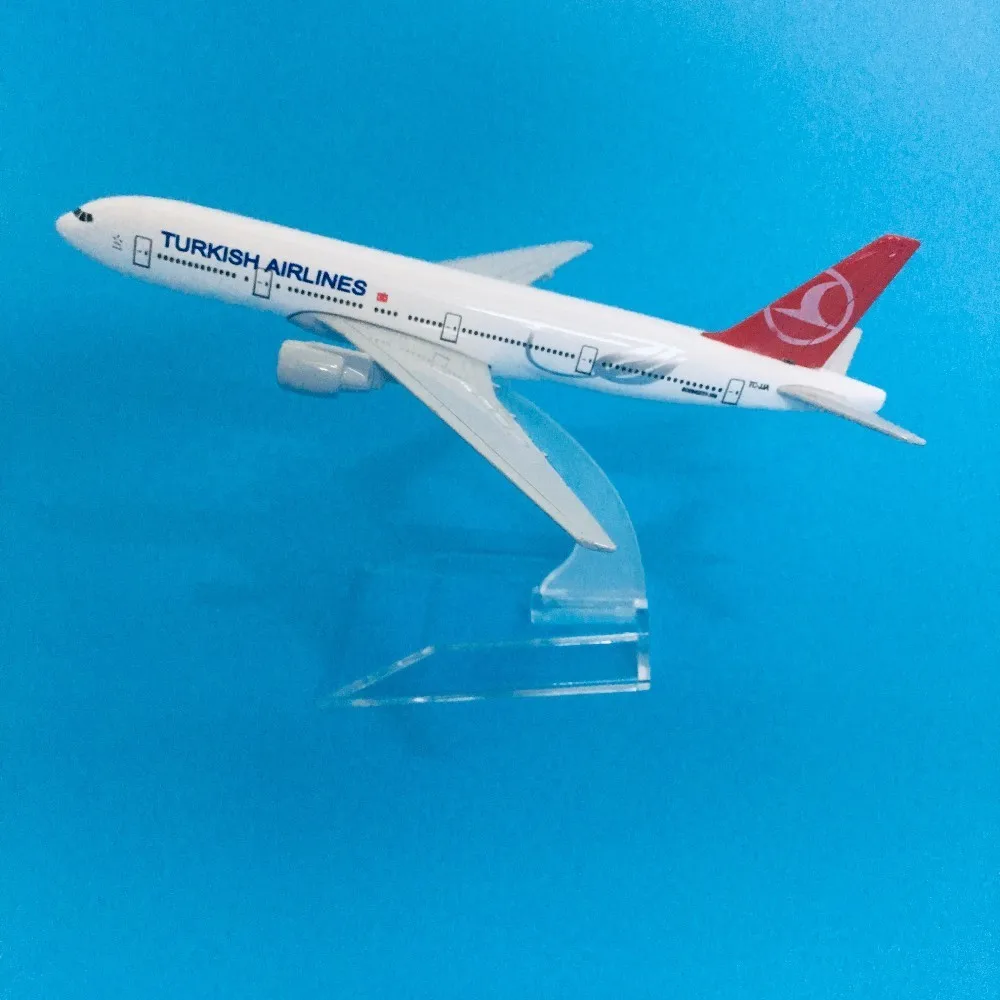 16CM TURKISH JASON TUTU модель самолета Модель самолета турецкий Boeing B777 модель самолета 1:200 литой металл 20 см турецкие самолеты самолет игрушка - Цвет: 16CM TURKISH