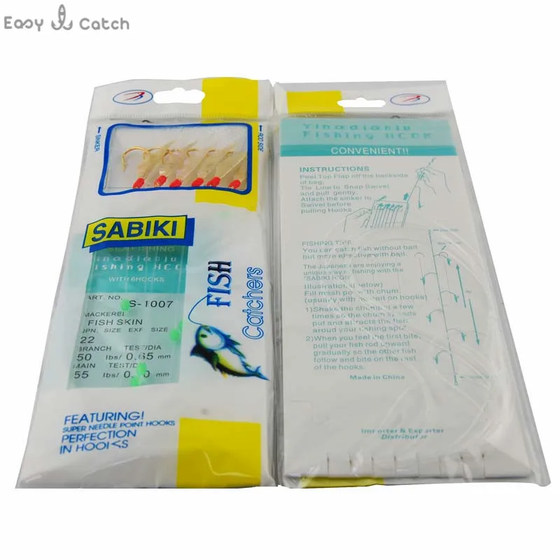 5 шт. море Рыбалка Сабики установки скумбрия настоящая рыба кожи морской рыбалка 6