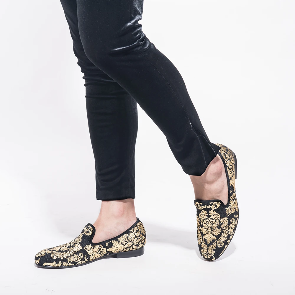 Piergitar New High-end Gold printing Men Shoes Luxury Fashion Loafers Men's Flats Size US 4-17 Free shipping | Обувь