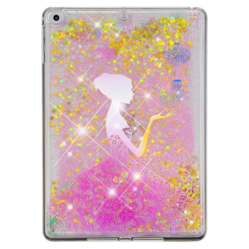 Wekays для Coque Apple Ipad 9,7 милый Блестящий жидкий силиконовый чехол Fundas для IPad 9,7 дюймов A1822 A1823 чехол