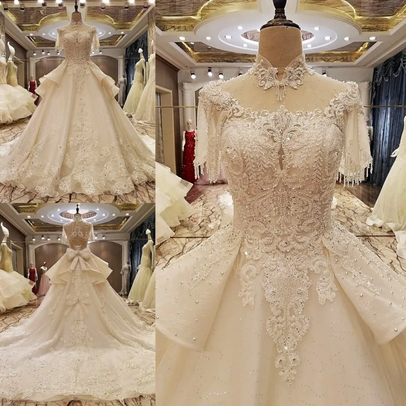 LS75608 свадебное платье с рукавами2018 зашнуруйте открытую спинку курткой коротким