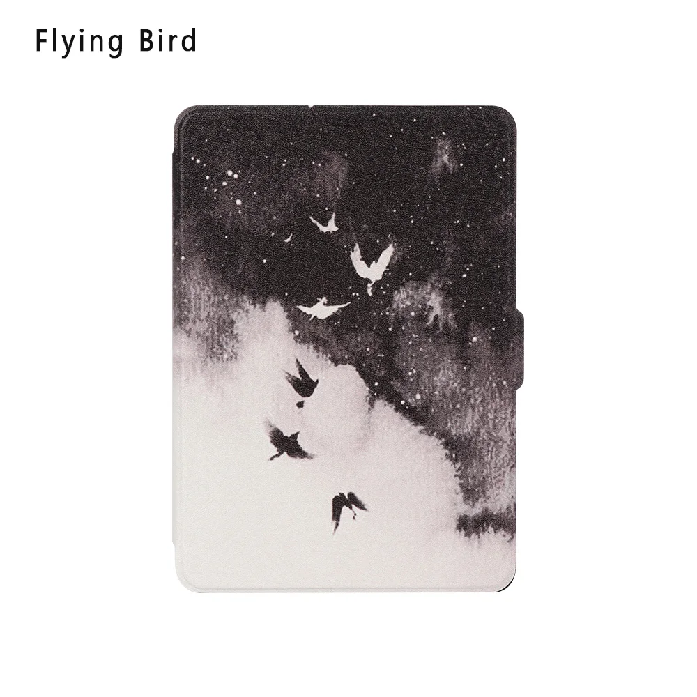 Flying Bird 12 стилей кожаный Авто Пробуждение/Сон Смарт-Чехол Защитная оболочка " дюймов электронные книги ридер кожаный чехол для Amazon Kindle Paperwhite1/2/3 - Цвет: Flying Bird