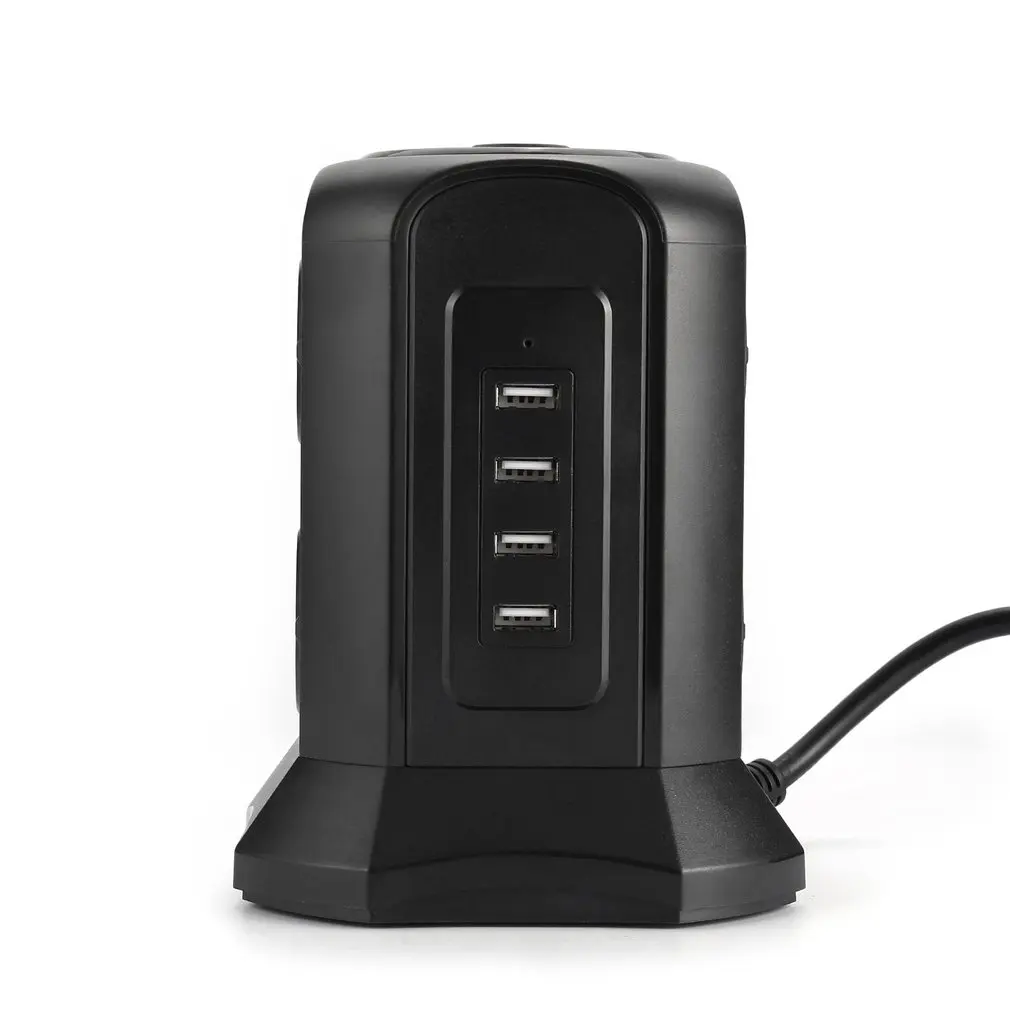 10 способ Вертикальная умная башня электрическая полоса удлинитель 4 usb-адаптер многофункциональная электрическая вилка с переключателем