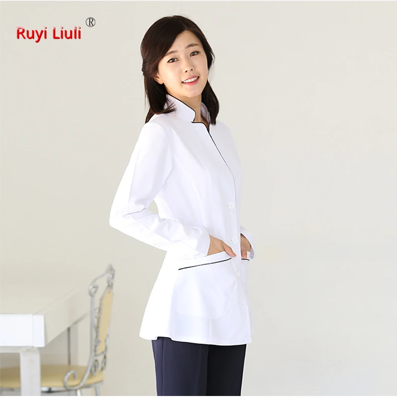 Корейский пластический Хирургический медицинский белый костюм для медсестры