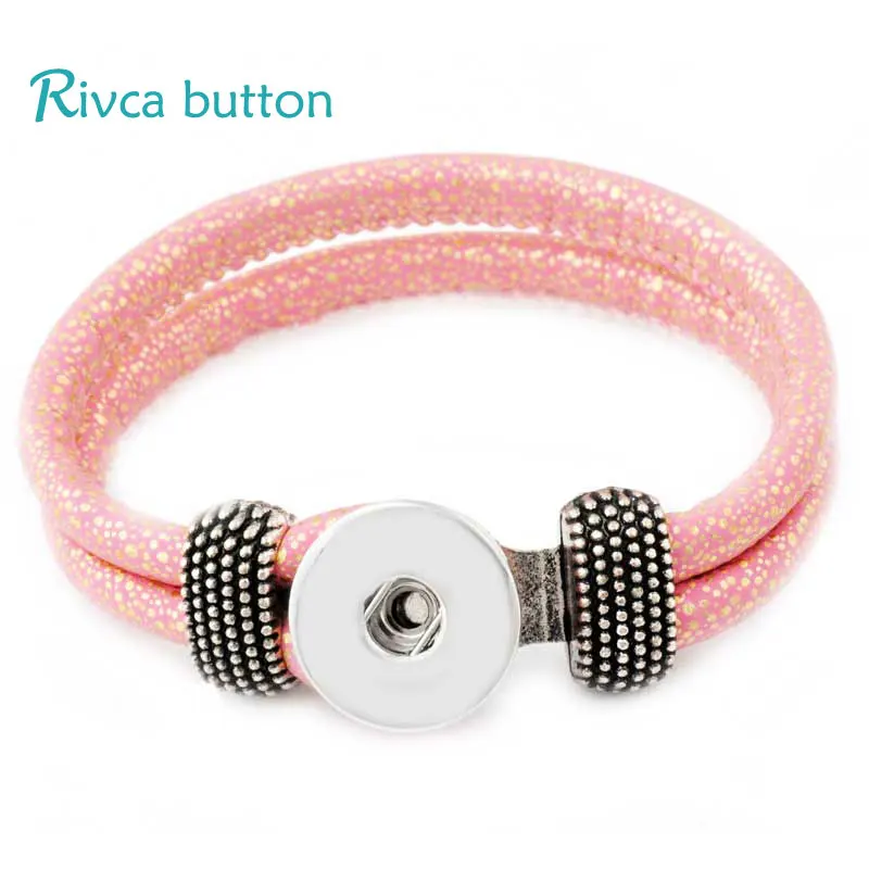 Rivca браслет с застежкой-кнопкой и Женское кольцо покрытием 18 мм застежка-кнопка