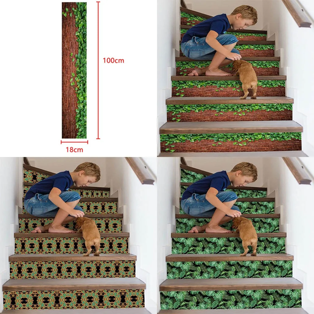 3D моделирование Стикеры для лестницы водонепроницаемые настенные наклейки DIY