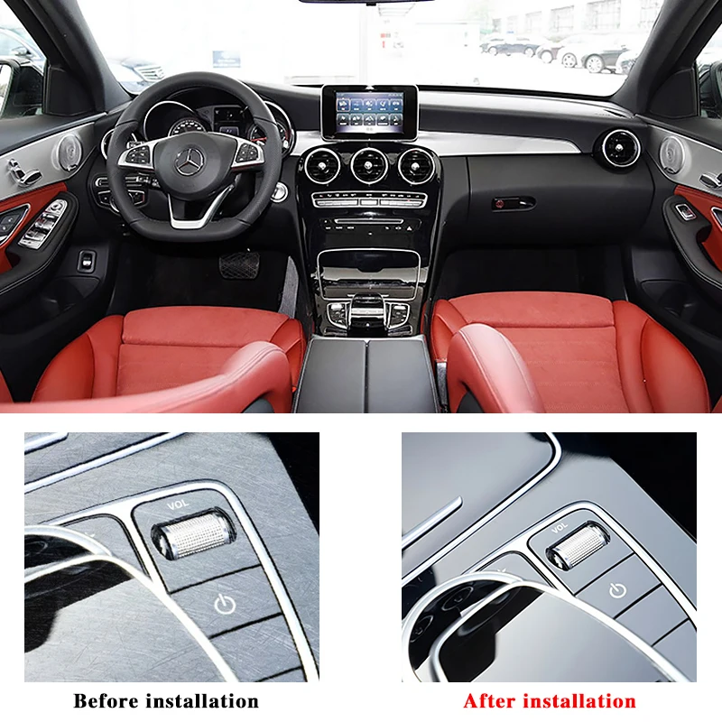 Оригинальная модель подходит консоль наклейки для W205 Mercedes Benz C200 C180L невидимая Защитная Центральная панель управления рамка TPU tirm