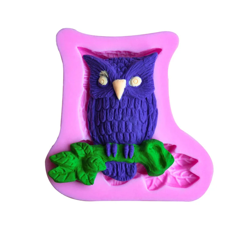 Kitchen Food-grade 3D cartoon Owl Cake Mold silicone soap mold DIY Candy Moulds Fondant Decorating Tools | Дом и сад