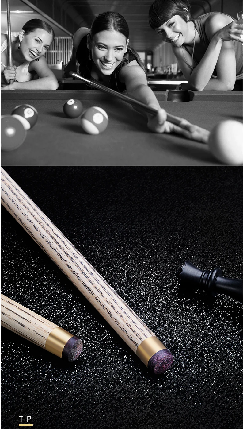 OMIN Новая победа 3/4 шт. снукер кий комплект с чехлом с расширением 9,8 мм наконечник снукерная ручка бильярдный снукер комплект палка