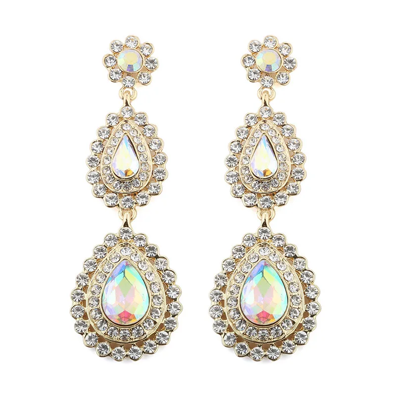 Женские Модные ювелирные изделия свадебные серьги цинковый сплав циркон модные