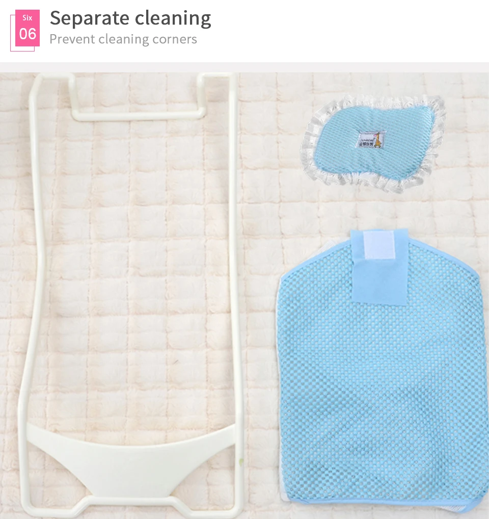 Baby Shower стойки Ванна чистая новорожденных сетчатый мешок для ванны бассейна ванна кровать Нескользящая губкой карман ванны коврик w/Подушка безопасности Поддержка