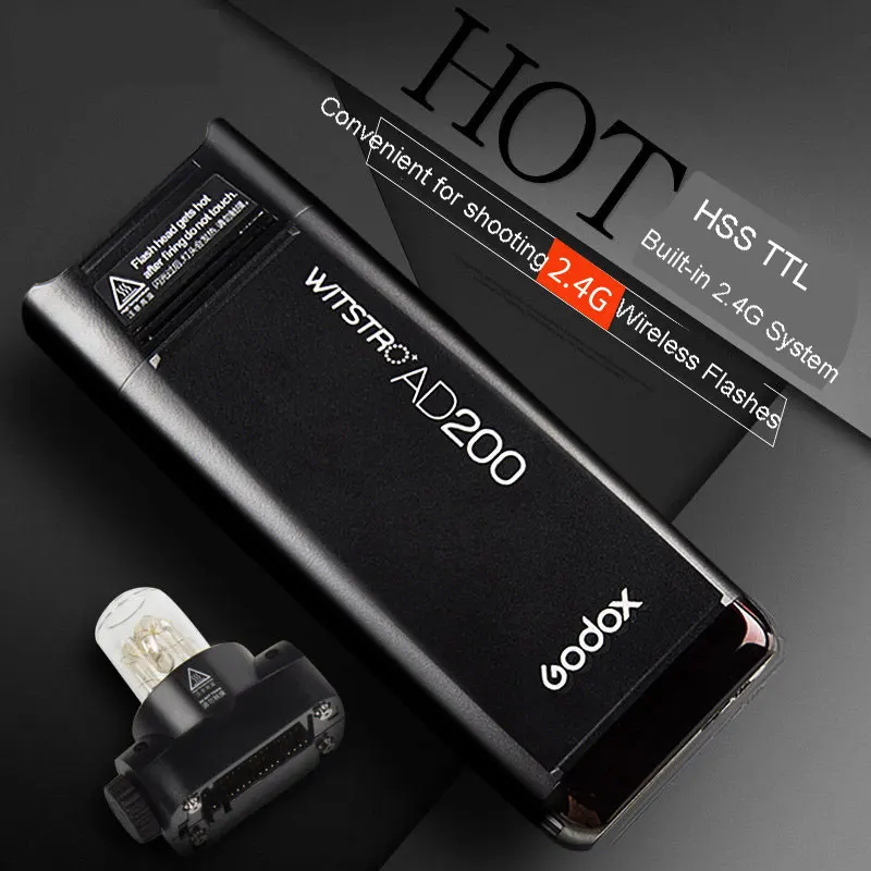 Godox AD200 200 Вт 2 4 г ttl флэш памяти для камер Canon + Xpro C xpro Беспроводной триггеры 1 /8000 s HSS 5