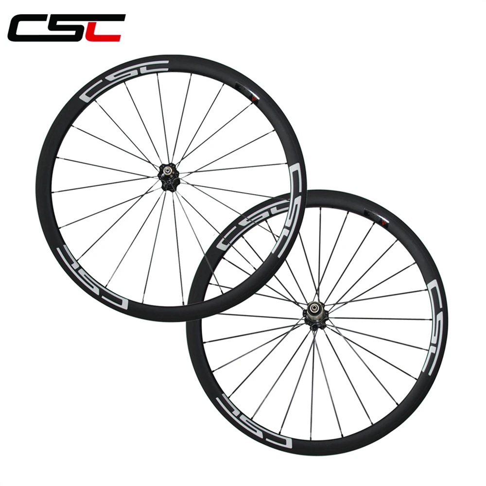 CSC U Shape 25mm width 700C full carbon 38mm clincher road wheels | Спорт и развлечения