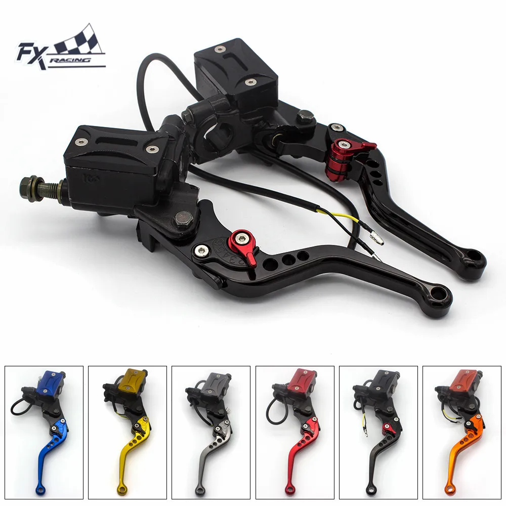 

Universal 22mm Motorcycle Brake Clutch Master Cylinder Reservoir Pump Levers Hydraulic Clutch Lever For 50CC - 300CC Motorcycles