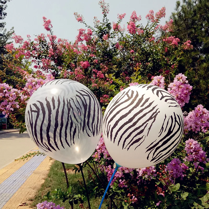 50 шт. 12 дюймов шарик-Зебра животное круглый латексный шар для детей игрушки