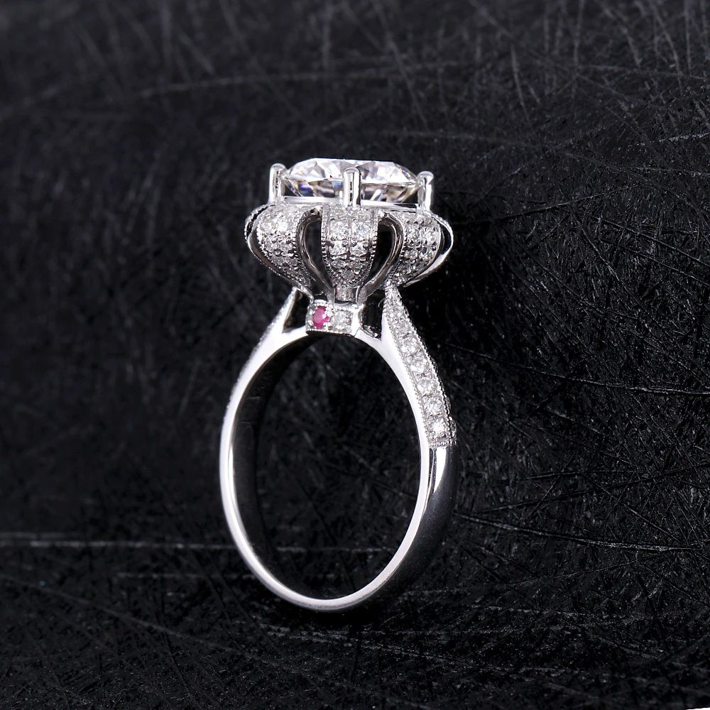 Обручальное кольцо с муассанитом 2 карата 8 мм|Кольца| |