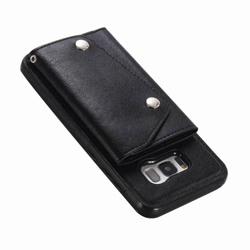 Откидной Чехол книжка с магнитной двойной защелкой для Samsung Galaxy S8 S9 S10 Plus Note 8 9 S7E