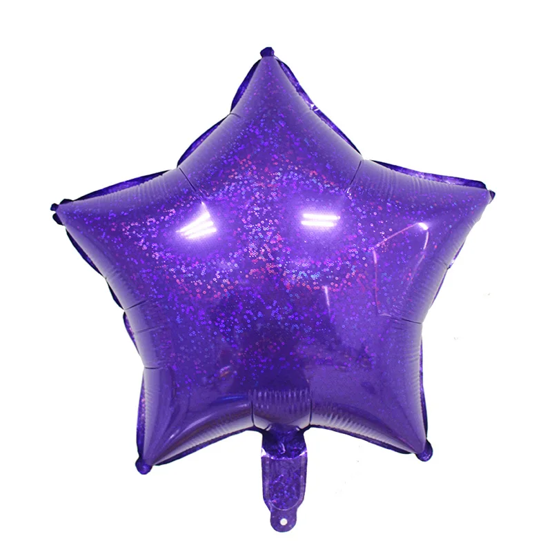 laser star purple 10 шт. 18 дюймов любовь пентаграмма сверкающий шар детский день Свадебный шар лазерный шар в форме звезды декор для вечеринки в честь Дня Рождения - Цвет: laser star purple
