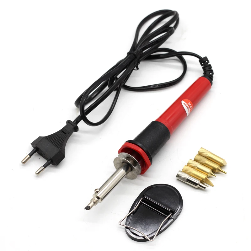 220V 30W Электрический паяльник для подключения к дровяной печи ручка эмбоссинга