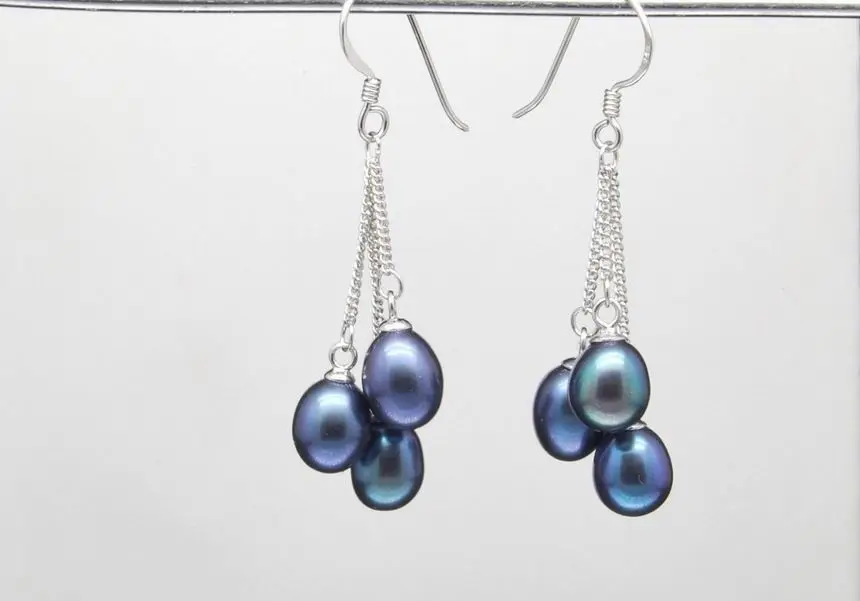 Серьги подвески с натуральным жемчугом 6 7 мм|dangle earrings|pearl dangle earringsearrings |