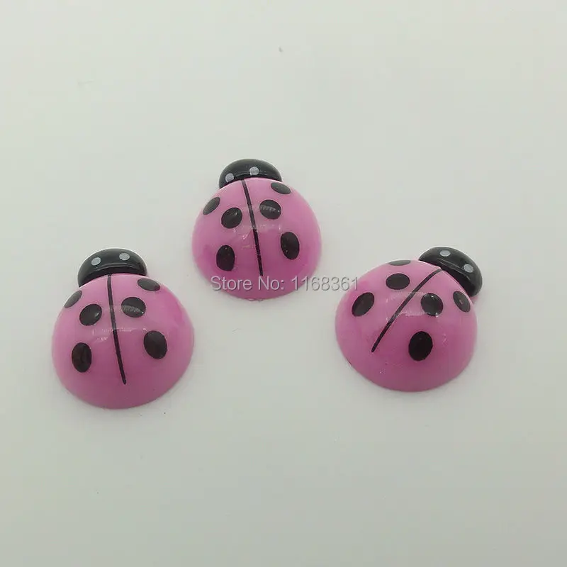 1 шт./лот резиновая плоская задняя имитация Бургундия Божья коровка 19 мм Кабошоны