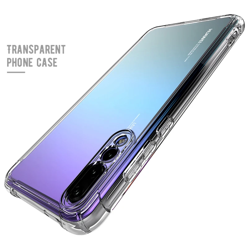 Противоударный силиконовый чехол из ТПУ для Huawei P20 Lite Mate 10 Pro 20 Nova 3i 3 прозрачный