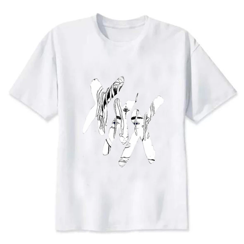 2018 новейшая мода мужчина футболка Xxxtentacion Лето Модная Повседневное белый