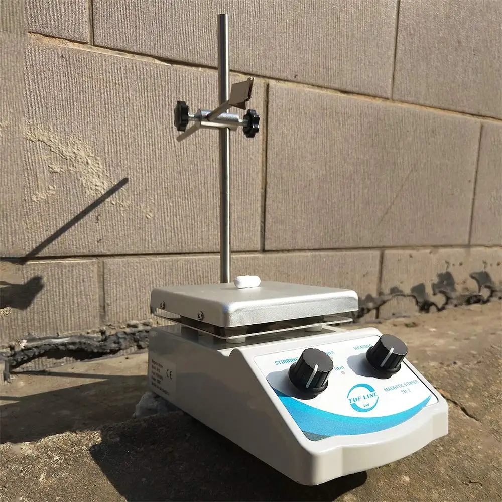 Cena 110V 220V , SH-2 Laboratoryjna Płyta Grzejna Mieszadło Magnetyczne Podwójne Sterowanie Z 1 Calowym Mieszadło (w Nowym Stylu)