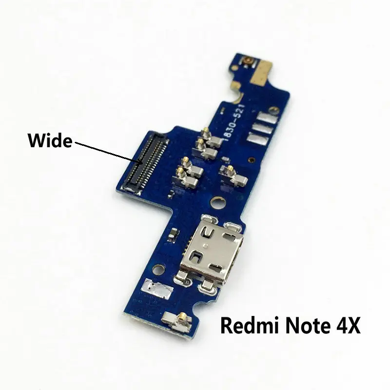 Note 4X ( Wide) USB порт Зарядное устройство Док-станция разъем гибкий кабель для Xiaomi Note 4X 4XPro для Redmi Note 4 плата с зарядным портом Замена - Цвет: Note 4X ( Wide)