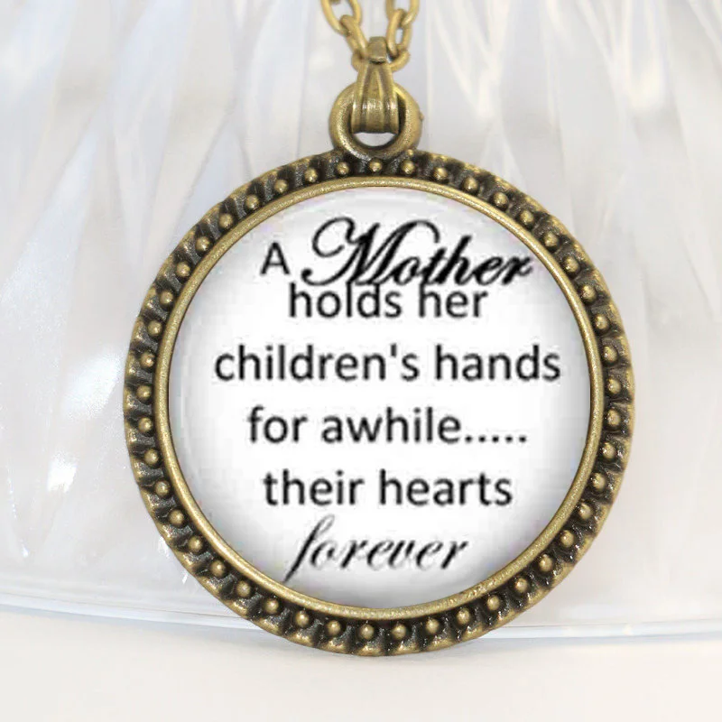 Ожерелье с цитатами для матери и ребенка ювелирные изделия рук подарок на день