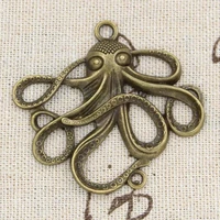 3pcs charms octopus 48x45mm antique making pendant fitvintage tibetan bronzediy handmade jewelry