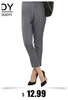 HDY Haoduoyi Fashion Black Women Casual Ankle-Length Pants Female High Waist Peg Trousers Wide Legs Lady Loose Bottoms