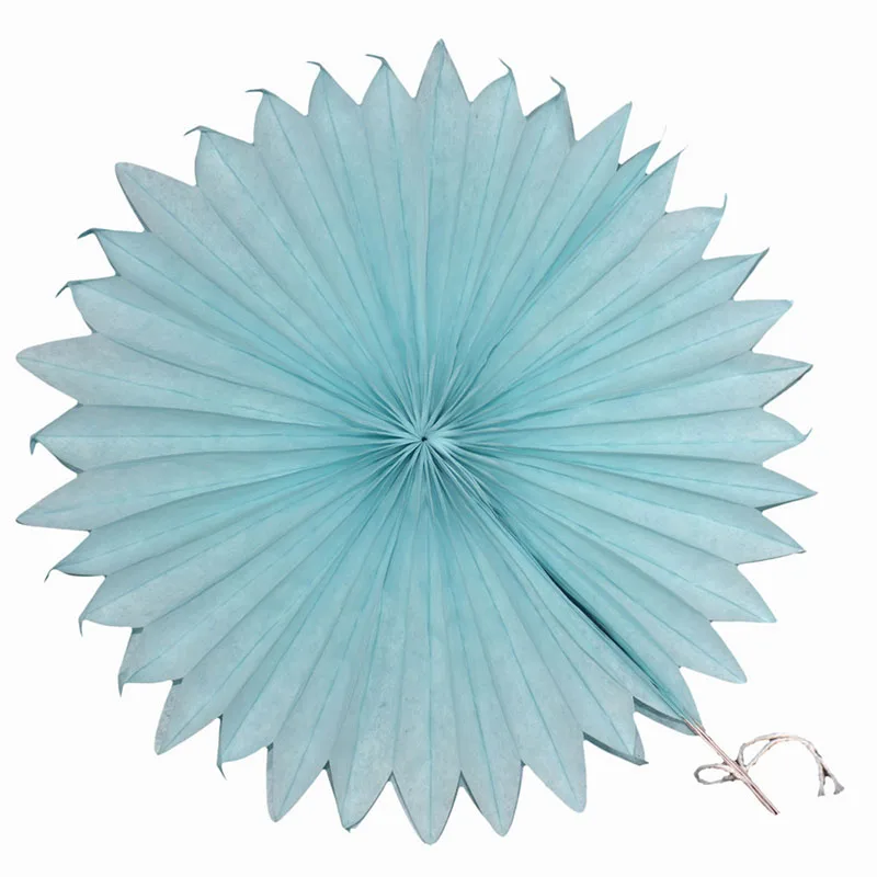 Light Blue 1 шт., 20 см, тканевая бумага, цветы, вентиляторы, свадьба, детский душ, декоративная бумага для вечеринок, ремесла, подвесная гирлянда, вечеринка, день рождения, фестиваль - Цвет: Light Blue