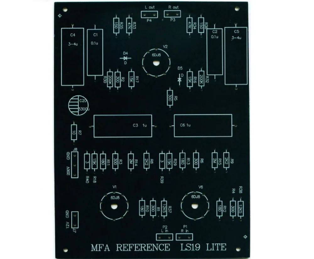 LITE LS19 PCB (MFA Reference усилитель мощности) трубка предварительного усилителя пустая