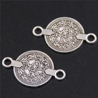 15pcs silver plated islamic scripture metal connectors diy charm muslim bracelet jewelry craft making 1814mm a369
