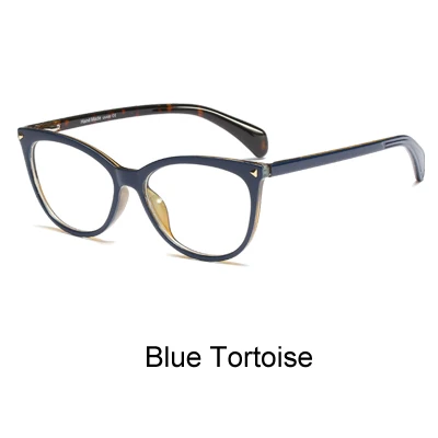 Blue Tortoise Ralferty, новинка, очки, оправа для женщин, кошачий глаз, очки, прозрачные, оптические, близорукость, очки по рецепту, очки, 0 градусов, Oculos F95171 - Цвет оправы: Blue Tortoise