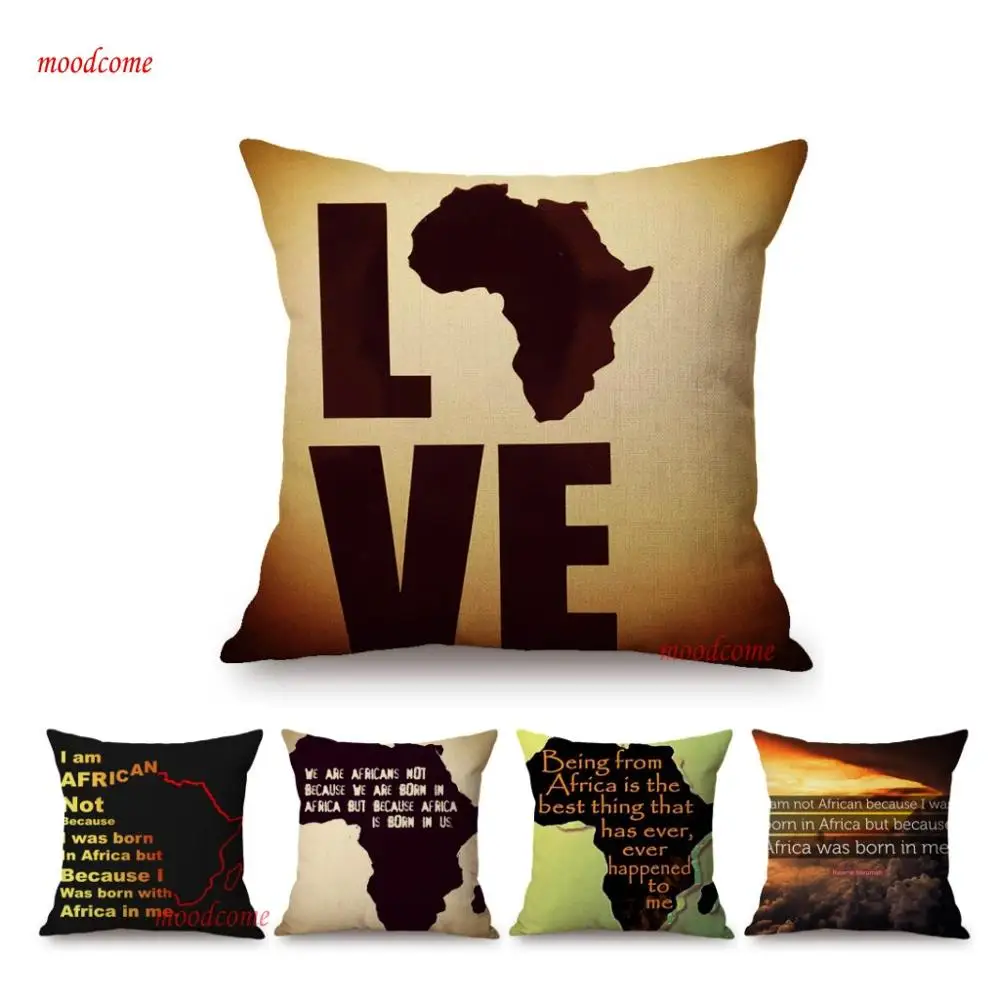 Африканские цитаты I love Africa с буквенным принтом поэма домашний декоративный
