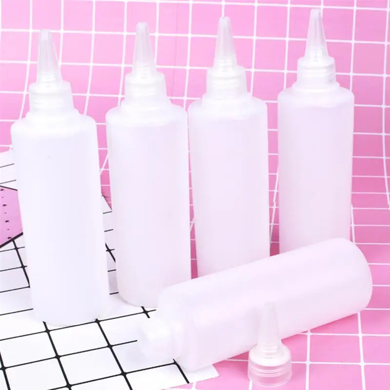 

6 Pcs 250ml Tip Bottle Applicator Soft High Quality Empty Plastic Squeeze Bottle Liquid Dispenser for Glue Ink Paint