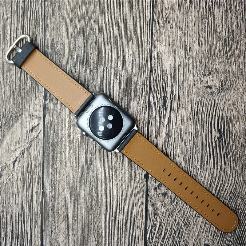 Ремешок для часов Apple Watch Series 4 Прекрасный цветной кожаный ремешок 1 2 3 38 42